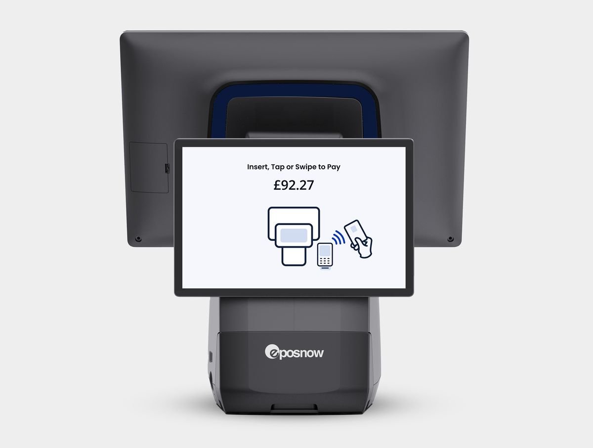 Epos Now Duo till with a customer-facing card payment screen